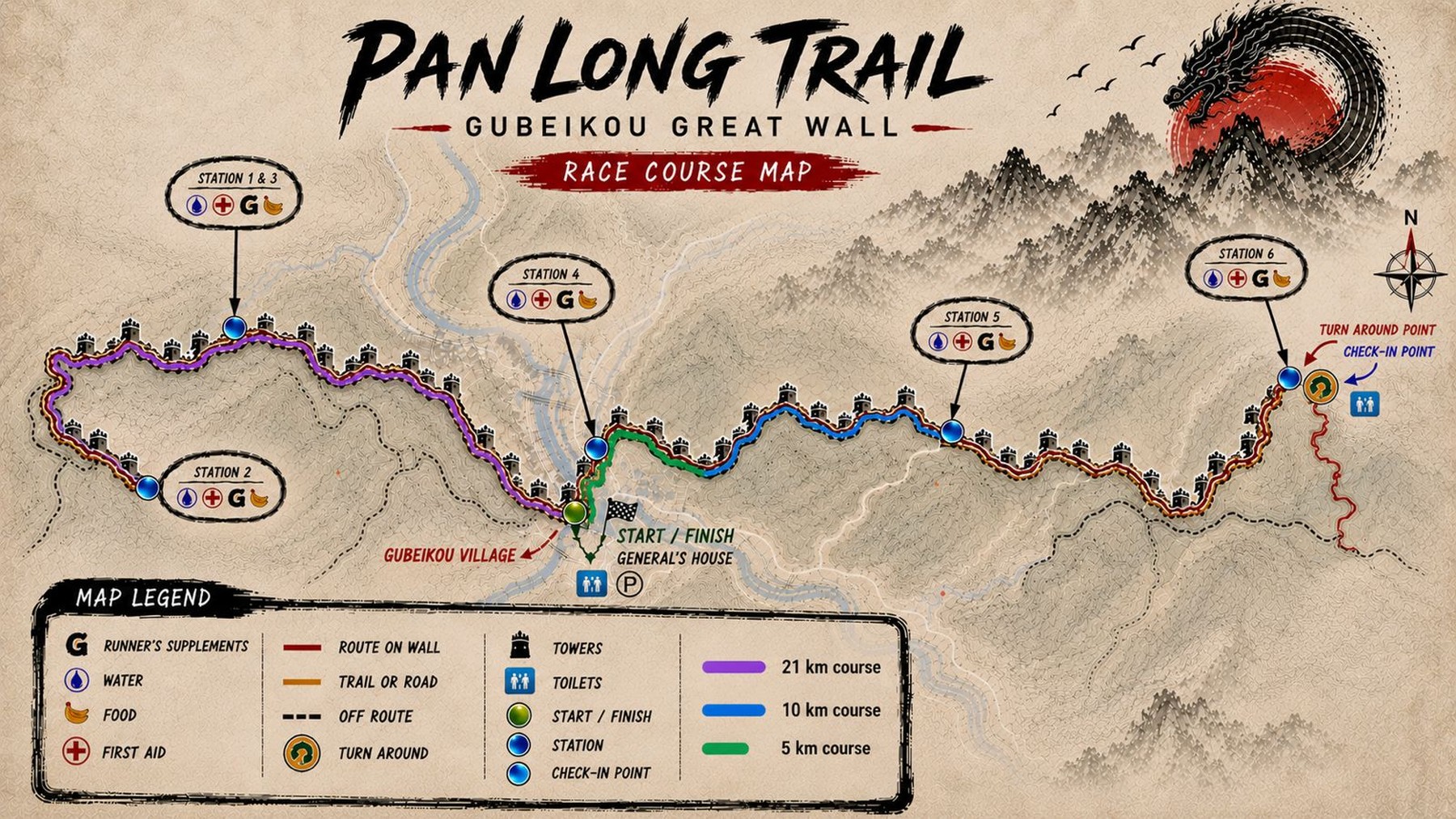 Pan Long Trail — Race Course Map