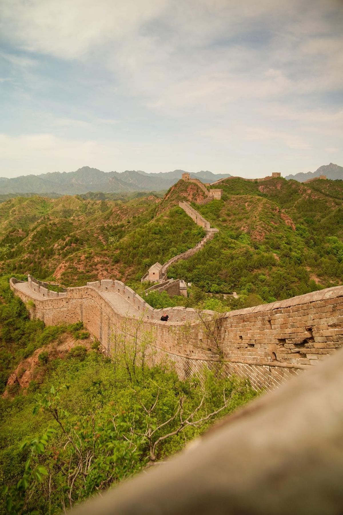 Great Wall through the mountains